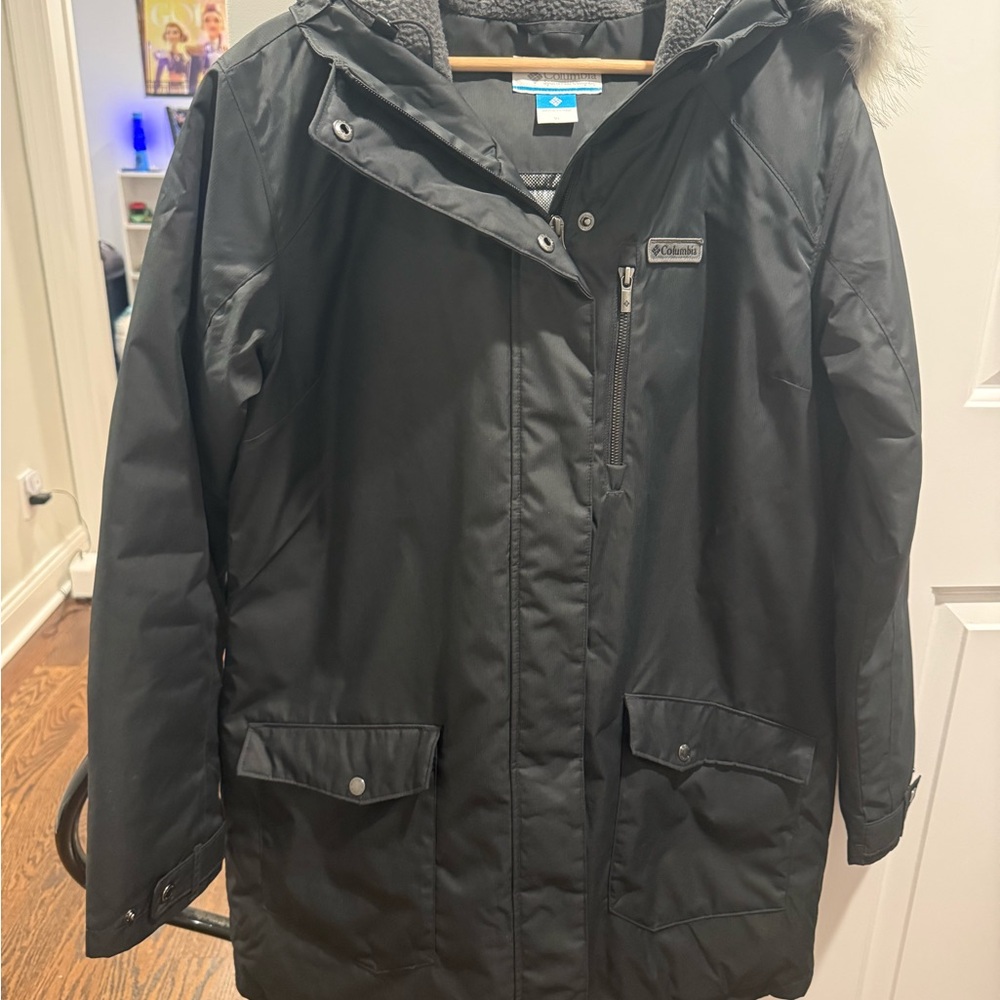 Columbia Black Insulated Hooded Jacket